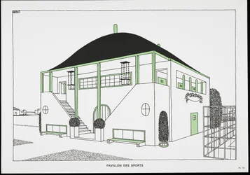 Pavillon des sports, de Une Cité Moderne, Dessins de Rob Mallet-Stevens Architecte, 1987